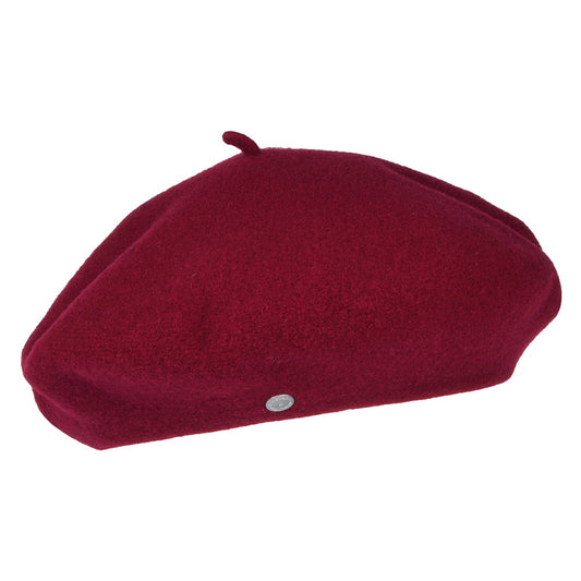 Béret Authentique en Laine Mérinos bordeaux LAULHÈRE