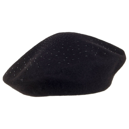 Béret en Laine avec Strass noir WHITELEY