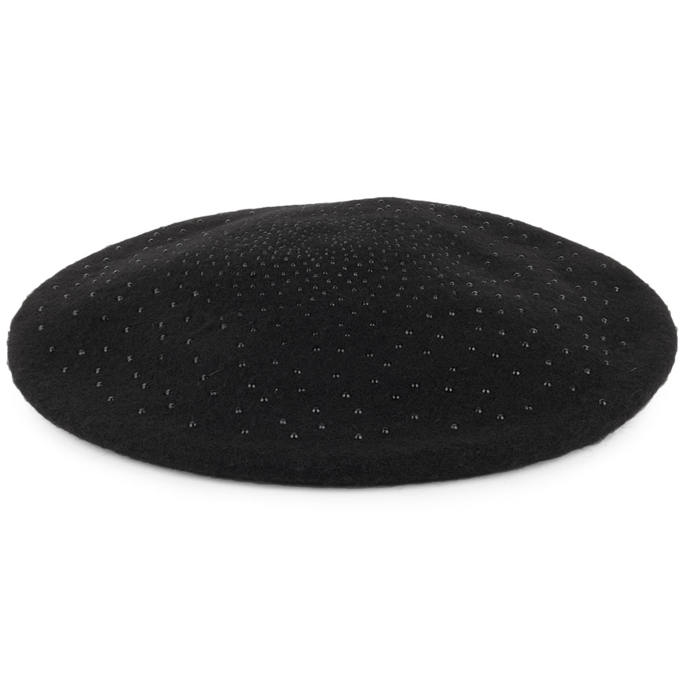 Béret en Laine avec Strass noir WHITELEY