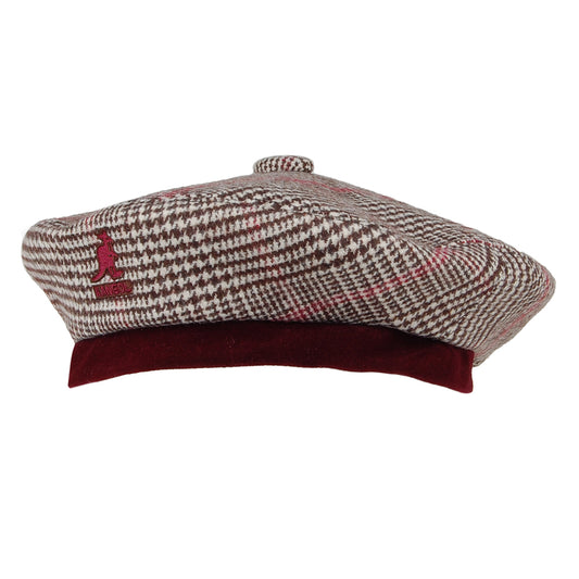 Béret à Carreaux Show Your Teeth marron-crème KANGOL