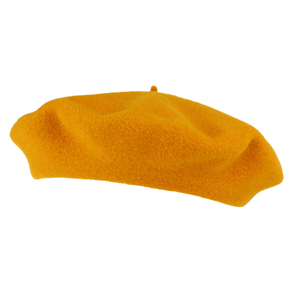 Béret Authentique en Laine Mérinos moutarde LAULHÈRE