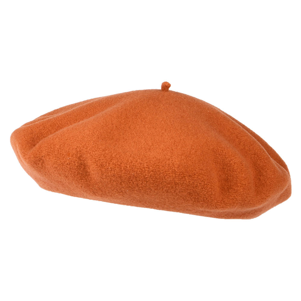 Béret Authentique en Laine Mérinos ocre LAULHÈRE
