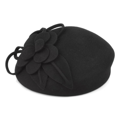 Béret Rigide en Laine Feutrée Marina noir FAILSWORTH