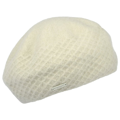 Béret en Laine Vierge Bouillie sable SEEBERGER