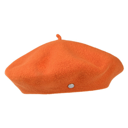 Béret Authentique en Laine Mérinos orange foncé LAULHÈRE