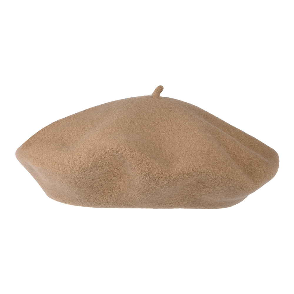 Béret Authentique en Laine Mérinos camel LAULHÈRE