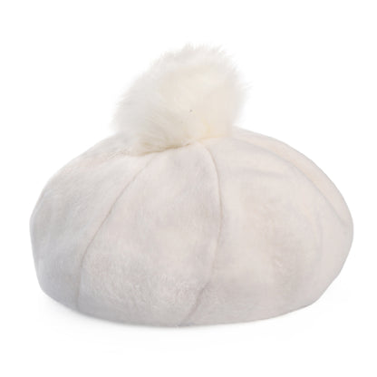 Béret Oversize avec Pompon en Fausse Fourrure Natalie blanc cassé BRIXTON