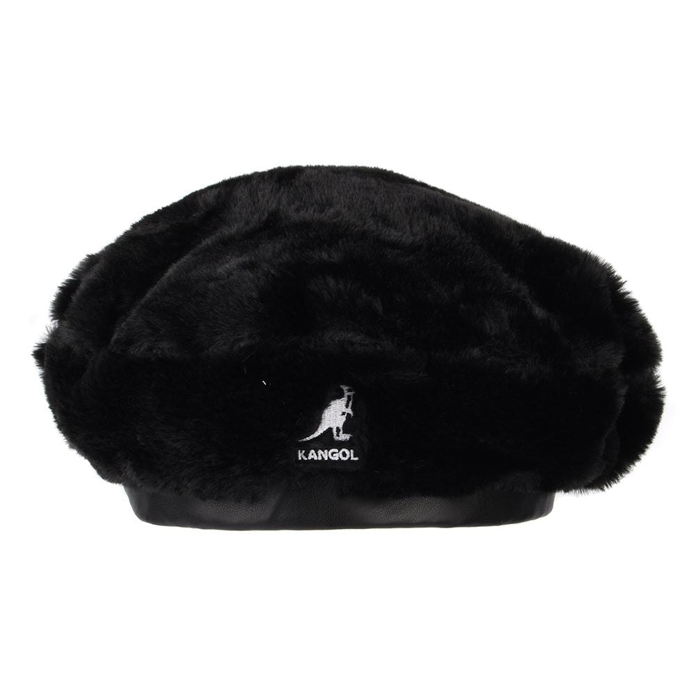 Béret en Fausse Fourrure noir KANGOL