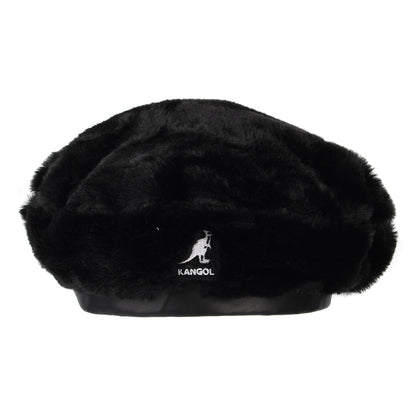 Béret en Fausse Fourrure noir KANGOL