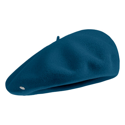 Béret Authentique en Laine Mérinos bleu paon LAULHÈRE