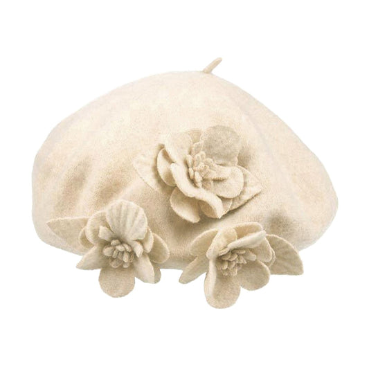 Béret à Fleurs blanc BETMAR