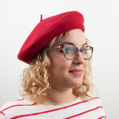 Béret Tendance en Laine rouge