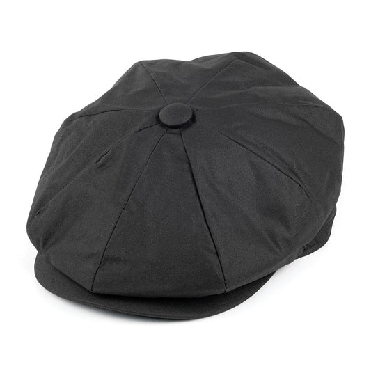 Casquette Gavroche en Toile Cirée Hydrofuge noir JAXON & JAMES