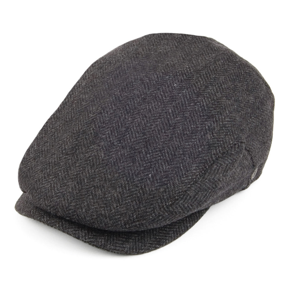 Casquette Plate à Chevrons et Visière Allongée anthracite JAXON & JAMES