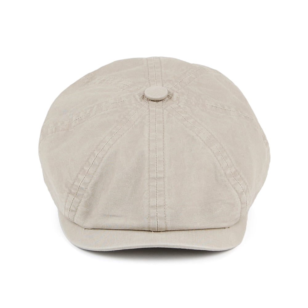 Casquette Gavroche en Coton Bio Délavé Hatteras sable STETSON