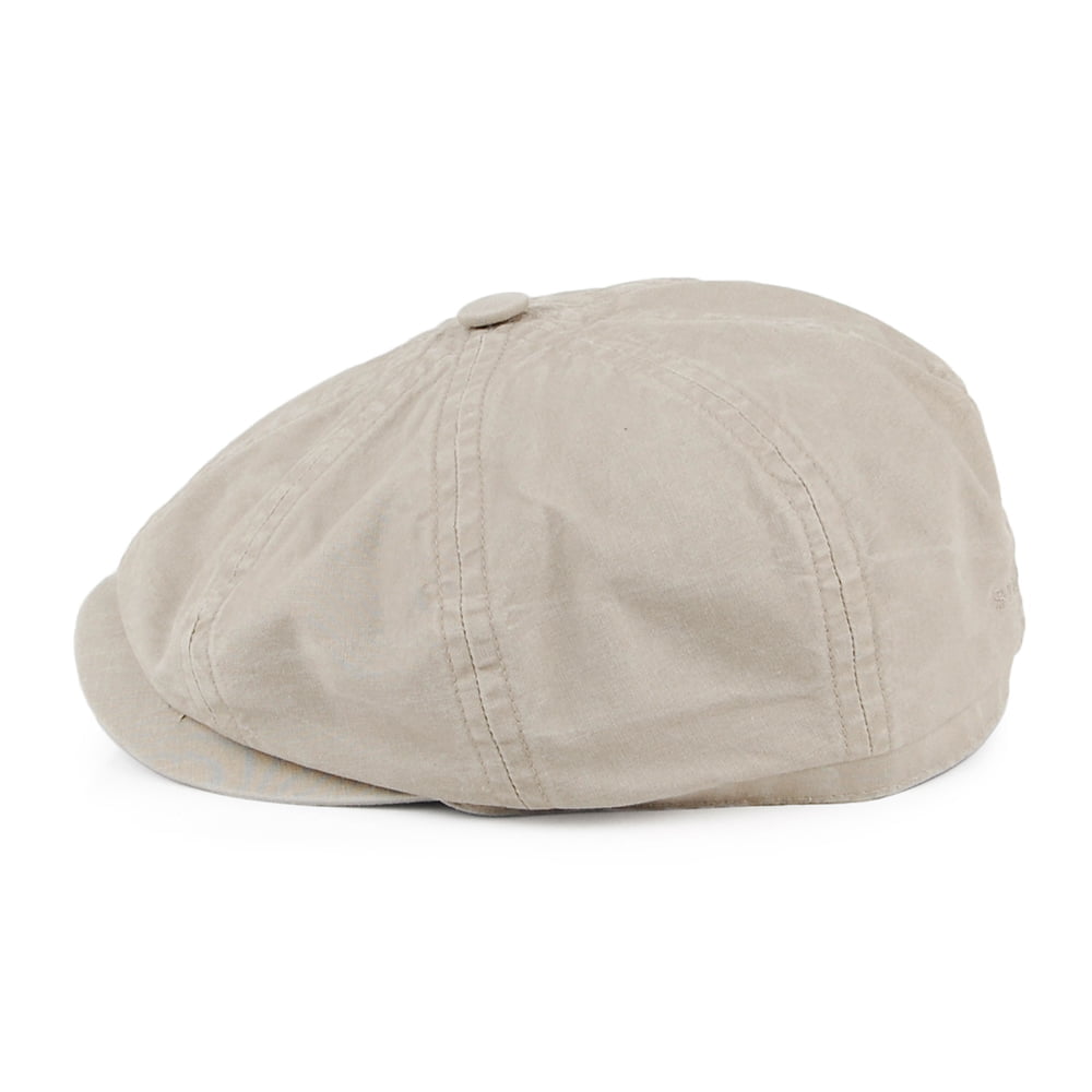 Casquette Gavroche en Coton Bio Délavé Hatteras sable STETSON