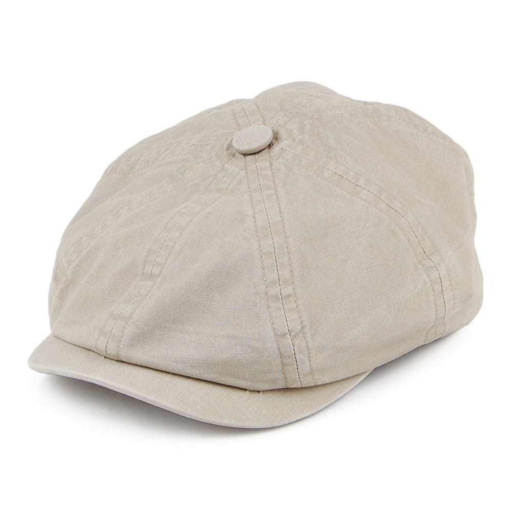 Casquette Gavroche en Coton Bio Délavé Hatteras sable STETSON