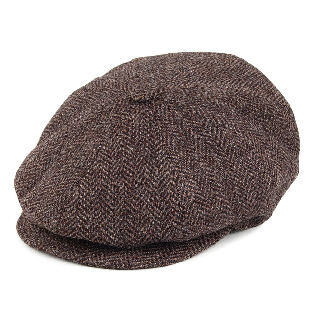 Casquette Gavroche en Laine à Chevrons Galvin marron BAILEY