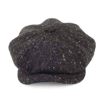Casquette Gavroche en Tweed du Donegal Chiné anthracite CITY SPORT