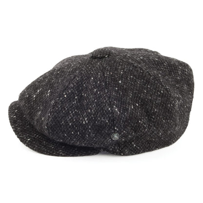 Casquette Gavroche en Tweed du Donegal Chiné anthracite CITY SPORT