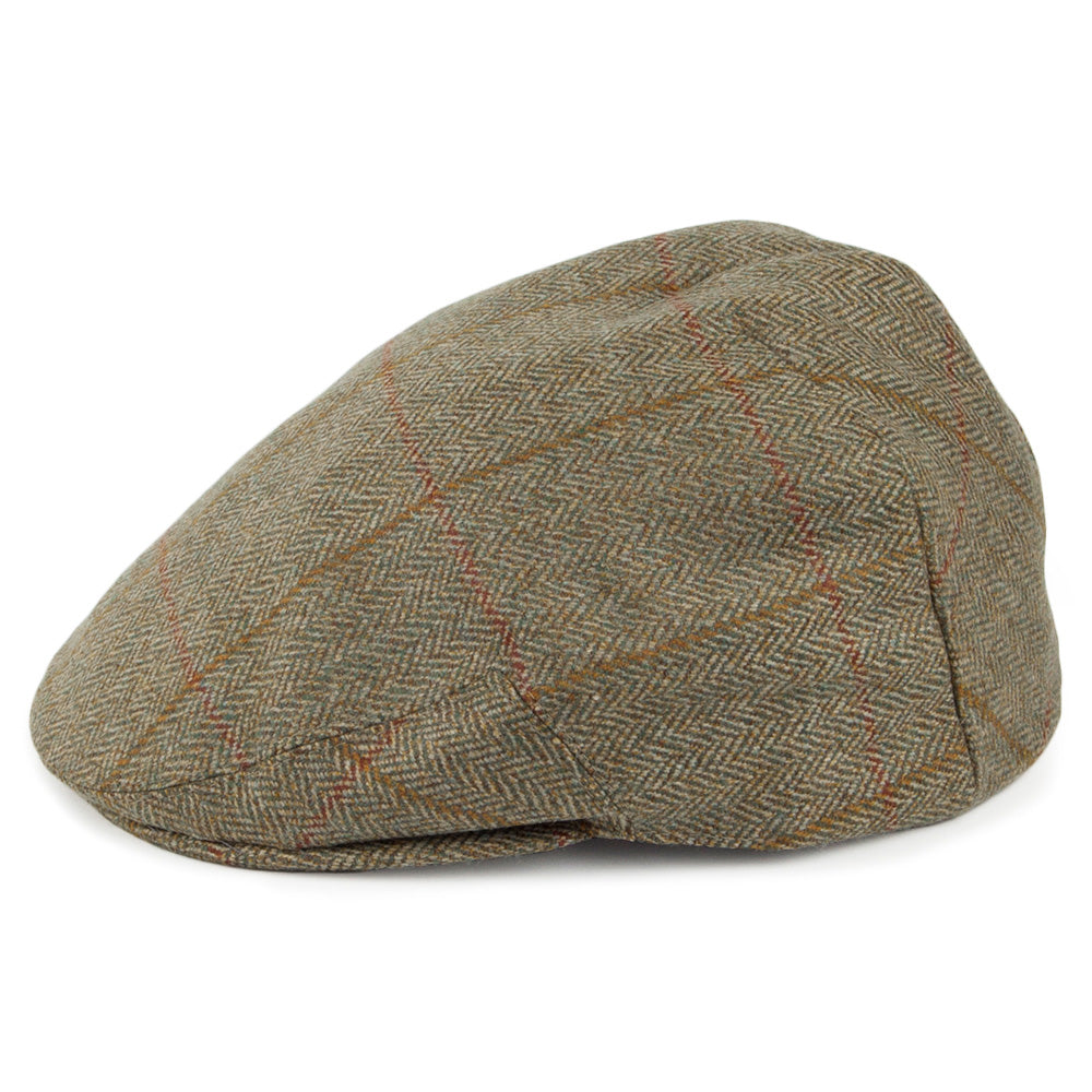 Casquette Plate en Tweed Kinloch Saxony sauge OLNEY
