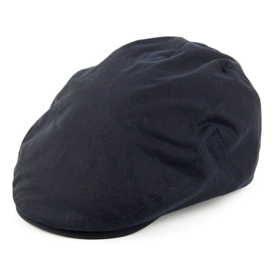 Casquette Plate en Coton Ciré Britannique bleu marine FAILSWORTH