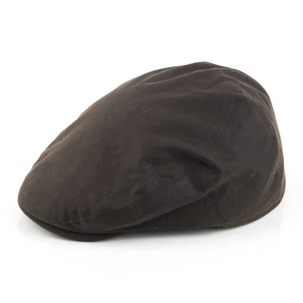 Casquette Plate en Coton Ciré Britannique olive FAILSWORTH
