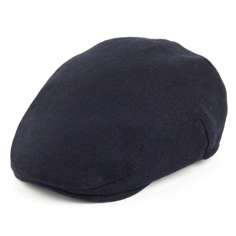 Casquette Plate en Melton bleu marine FAILSWORTH