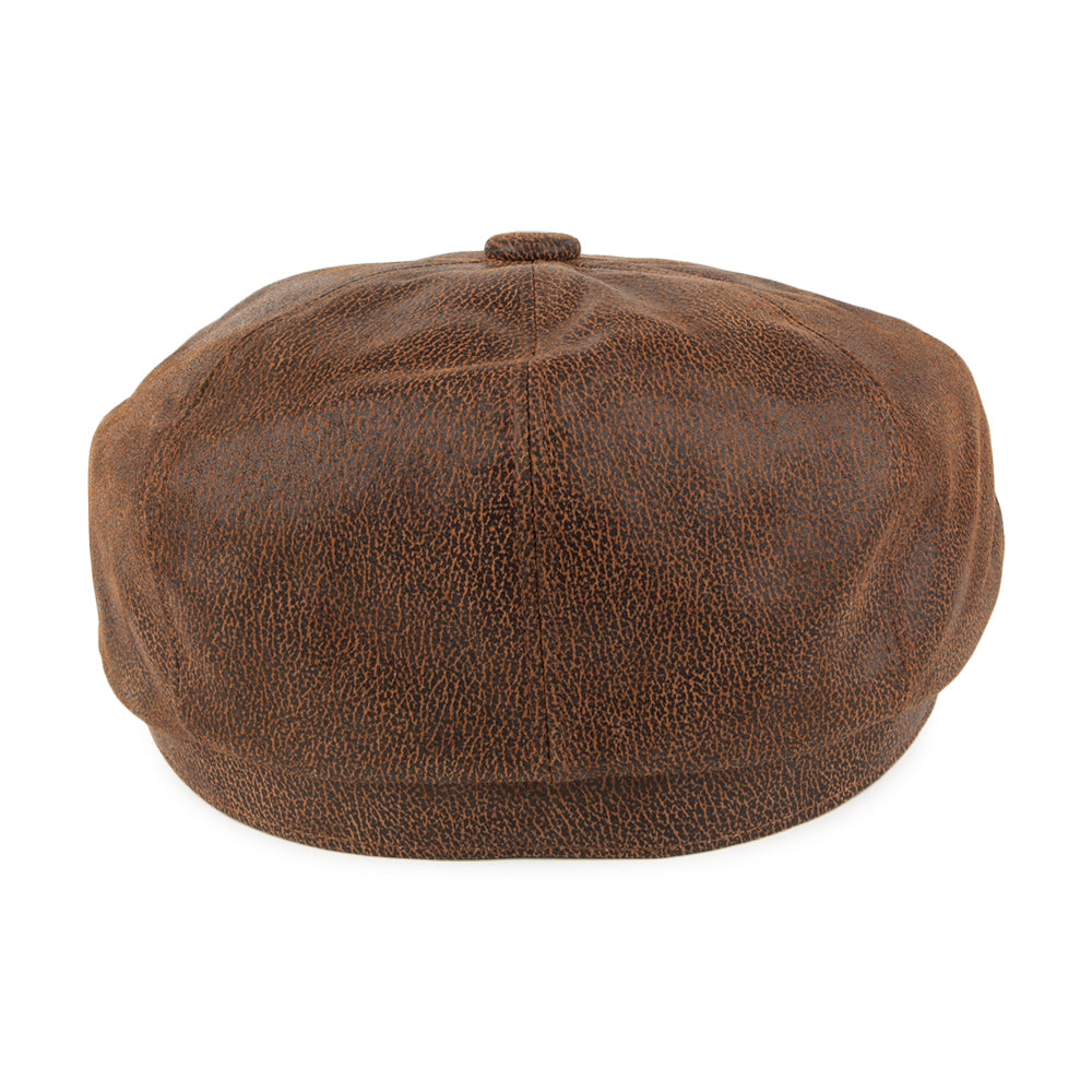 Casquette Gavroche en Cuir marron JAXON & JAMES