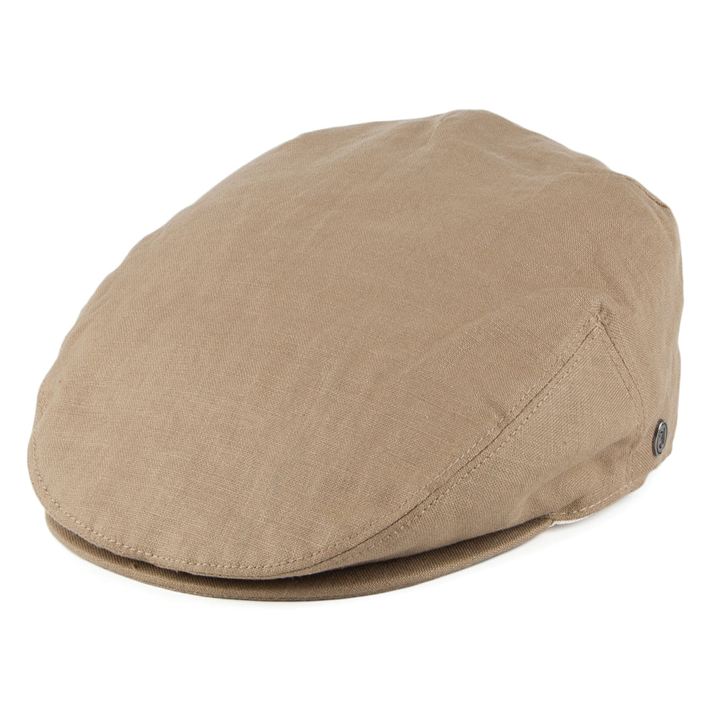 Casquette Plate en Lin camel JAXON & JAMES