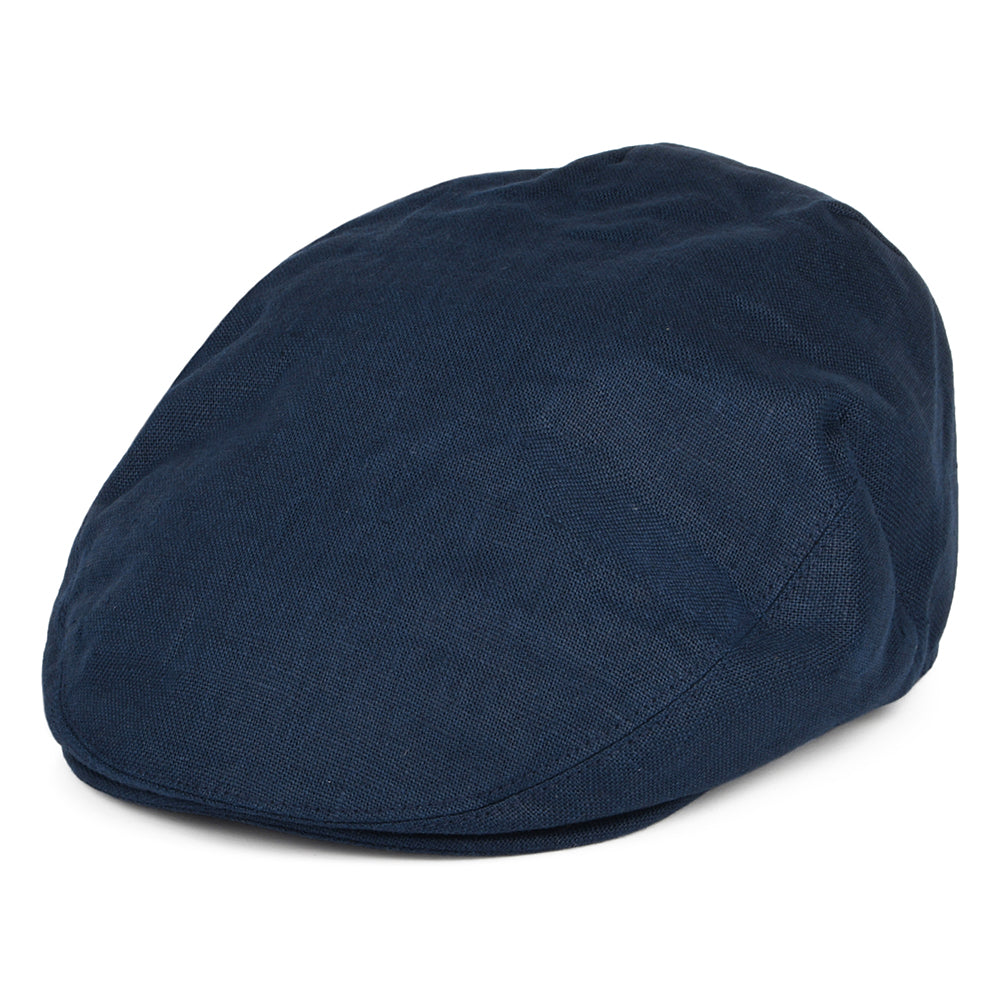Casquette Plate en Lin Irlandais bleu marine FAILSWORTH