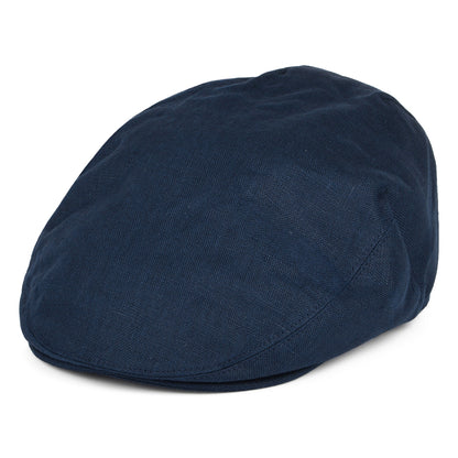Casquette Plate en Lin Irlandais bleu marine FAILSWORTH