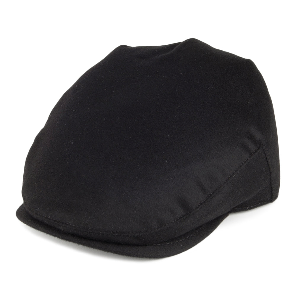 Casquette Plate en Pur Cachemire Balmoral noir CHRISTYS