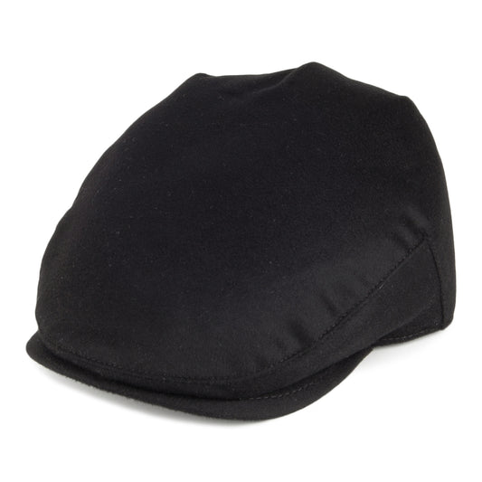 Casquette Plate en Pur Cachemire Balmoral noir CHRISTYS