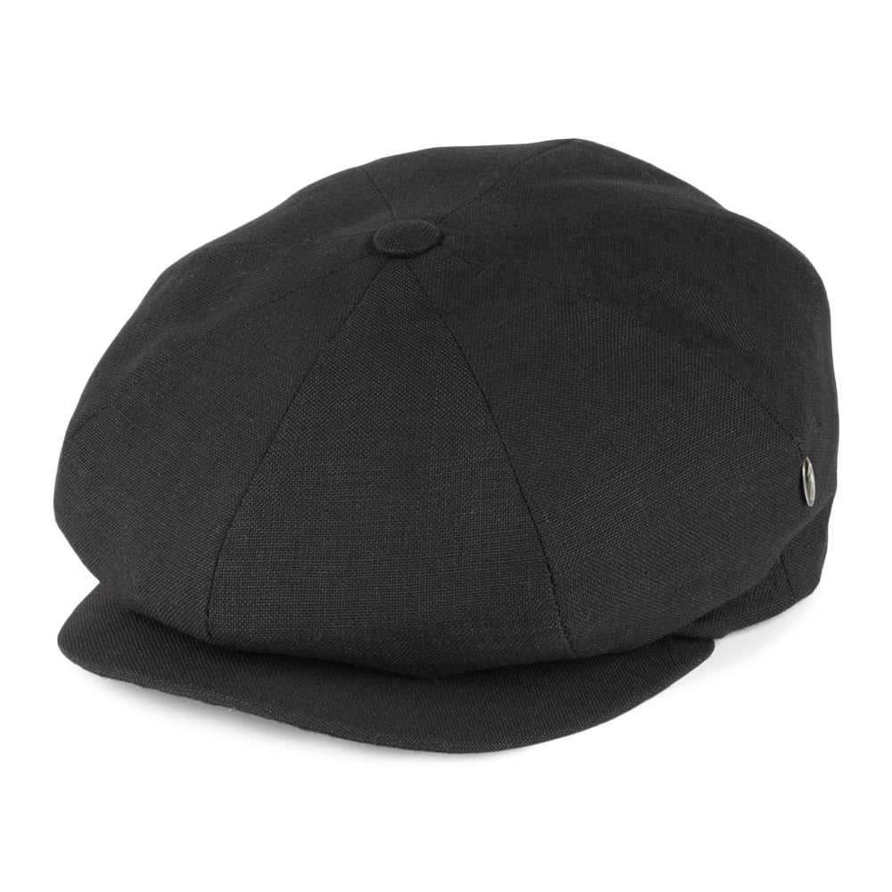 Casquette Gavroche en Lin noir CITY SPORT