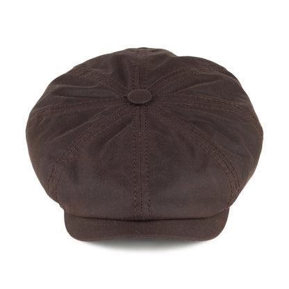 Casquette Gavroche en Coton Ciré Hatteras marron STETSON