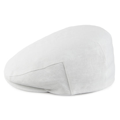 Casquette Plate en Lin Irlandais blanc FAILSWORTH