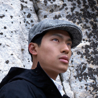 Casquette Plate à Chevrons gris KANGOL