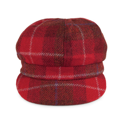 Casquette Gavroche en HARRIS TWEED Gabby rouge FAILSWORTH