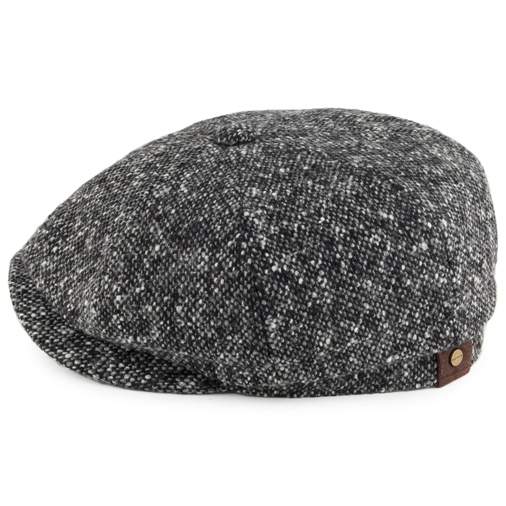 Casquette Gavroche en Tweed du Donegal Hatteras anthracite STETSON