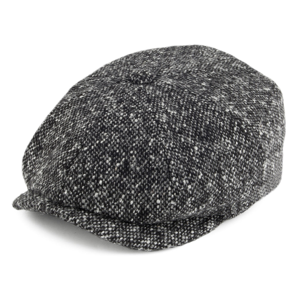 Casquette Gavroche en Tweed du Donegal Hatteras anthracite STETSON