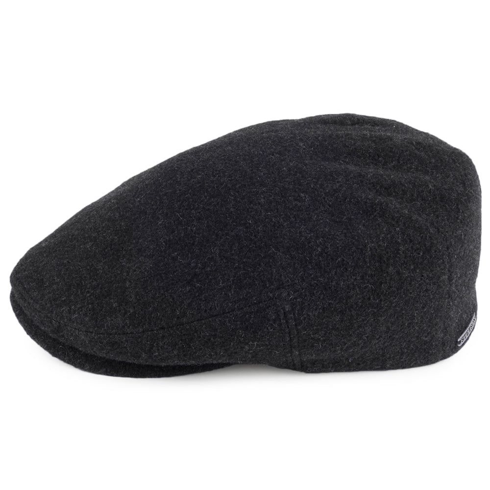 Casquette Plate en Laine et Cachemire Protège-Oreilles Kent anthracite STETSON
