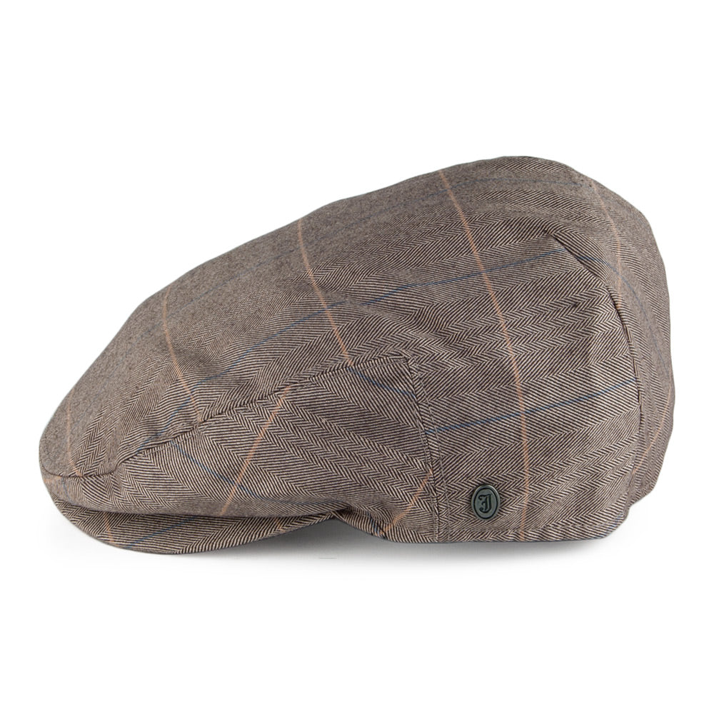 Casquette Plate Burgess marron mélangé JAXON & JAMES