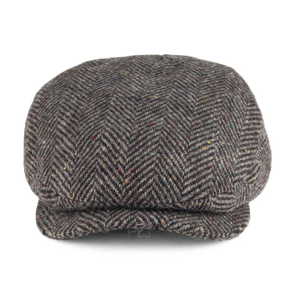 Casquette Plate en Tweed du Donegal Windsor anthracite FAILSWORTH