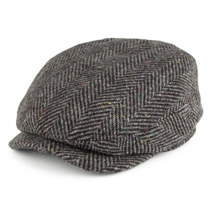 Casquette Plate en Tweed du Donegal Windsor anthracite FAILSWORTH