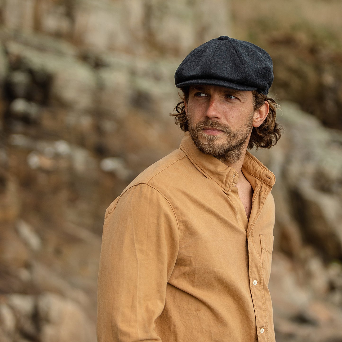 Casquette Gavroche en Pure Laine Harlem anthracite JAXON & JAMES