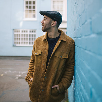 Casquette Plate en Pure Laine Harlem anthracite JAXON & JAMES