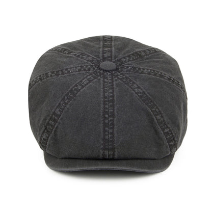 Casquette Gavroche en Coton Bio Délavé Hatteras noir STETSON