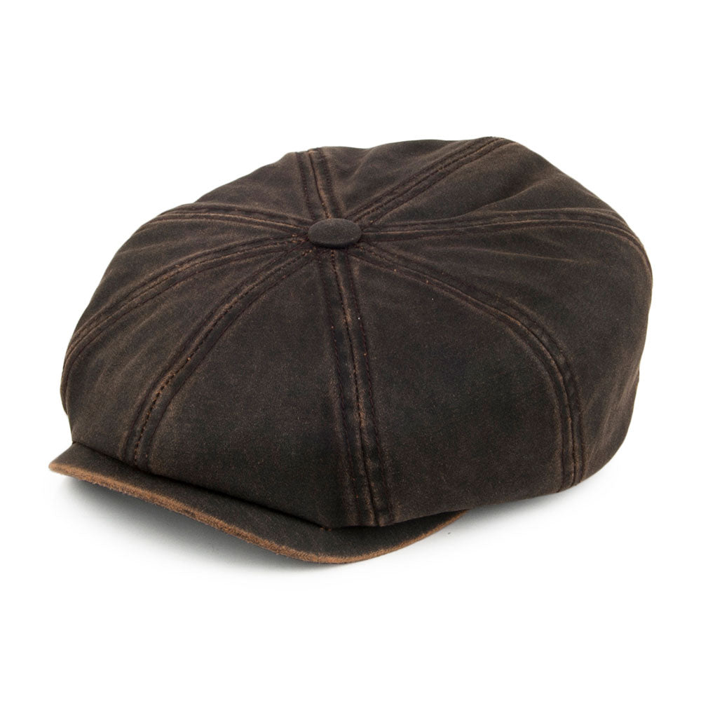 Casquette Gavroche Hydrofuge Hatteras Cope marron STETSON