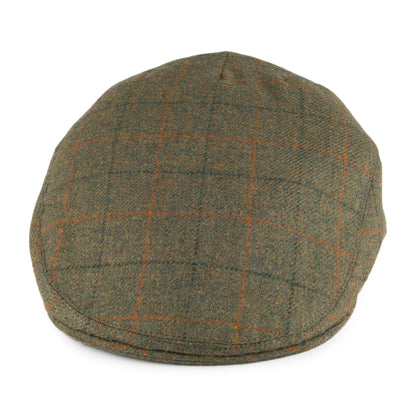 Casquette Plate en Tweed Anglais olive OLNEY